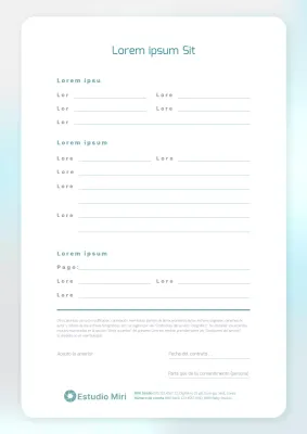 Contrato de rodaje en estudio con un fondo suavemente degradado en colores pastel