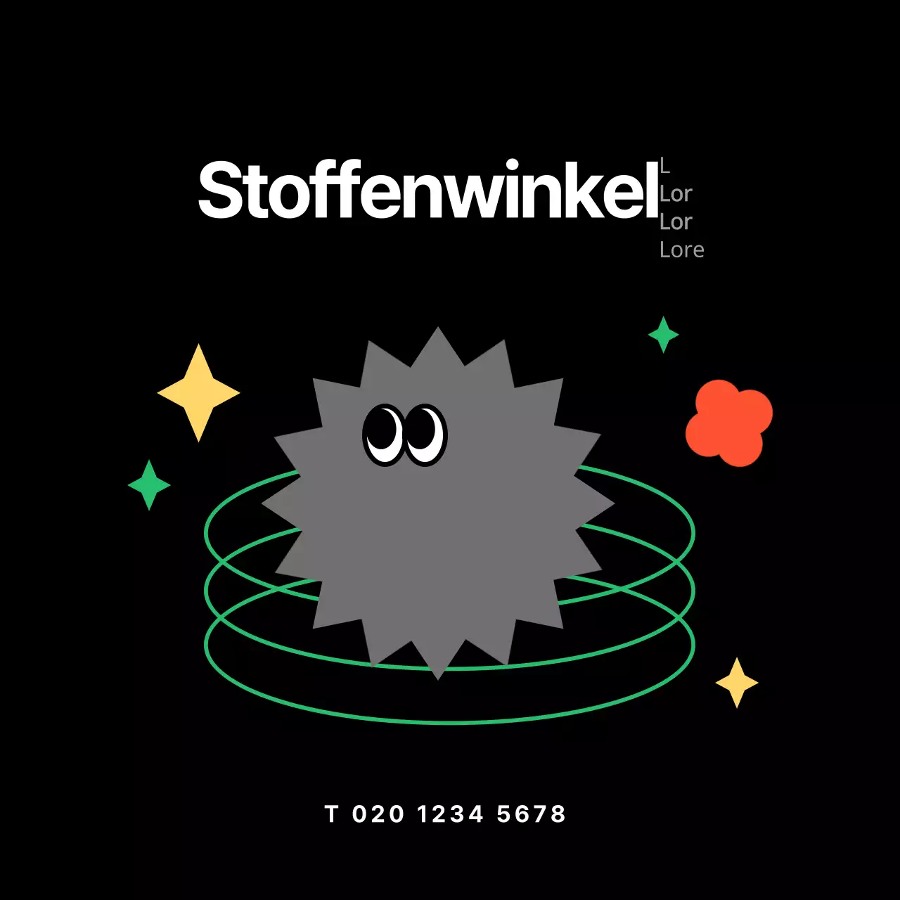 Zwart Schattig Grafisch Algemeen Winkelbord