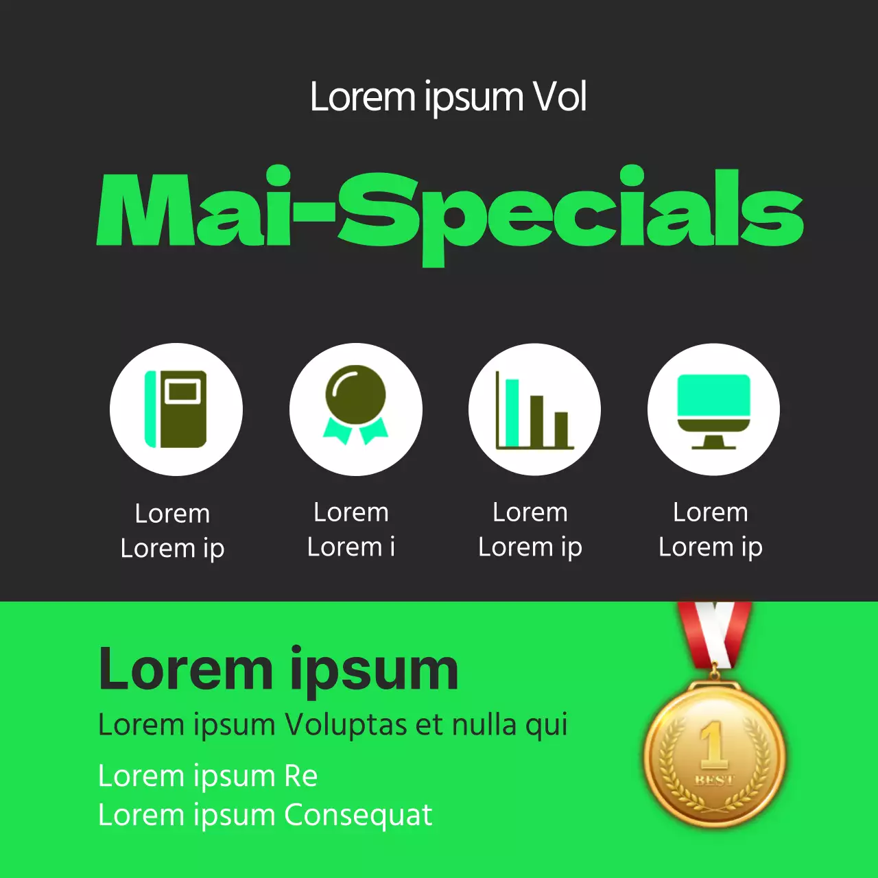 Neongrüne und dunkelgraue pädagogische Themen für Schulspecials