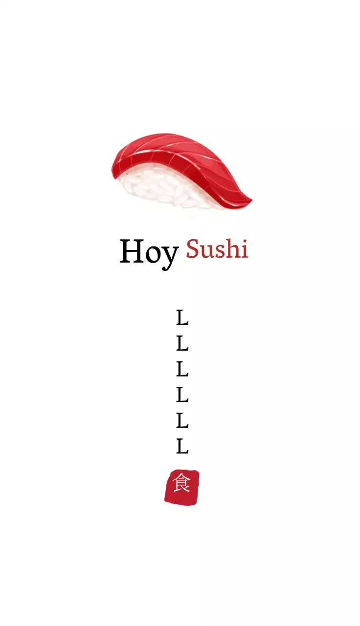 blanco ilustración simple restaurante sushi