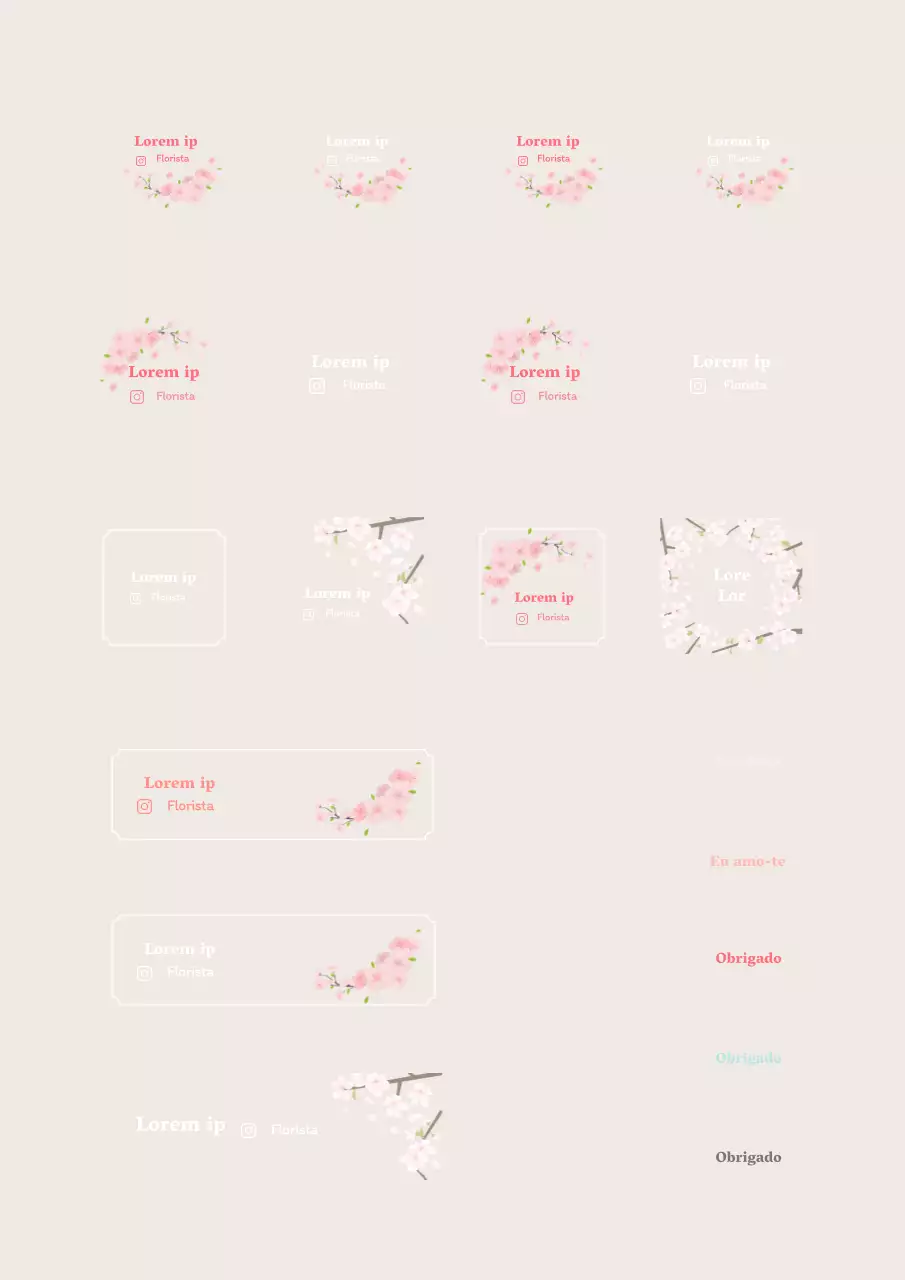 Ilustração sentimental de uma flor de primavera em cor-de-rosa