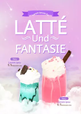 Ein lila, verträumtes Wintergetränkeangebot