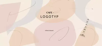 Beige Modern Shapes Muster