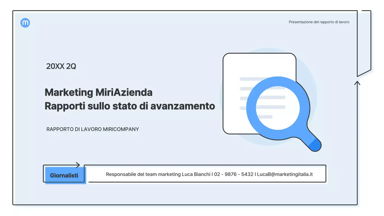 Forme puntiformi con frecce azzurre kit di presentazione aziendale
