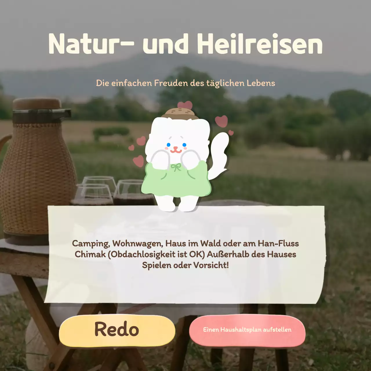 Urlaubstypischer Psychologietest mit einem niedlichen Konzept für einen blauen Pool