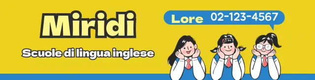 Giallo blu carattere illustrazione promozione scuola inglese