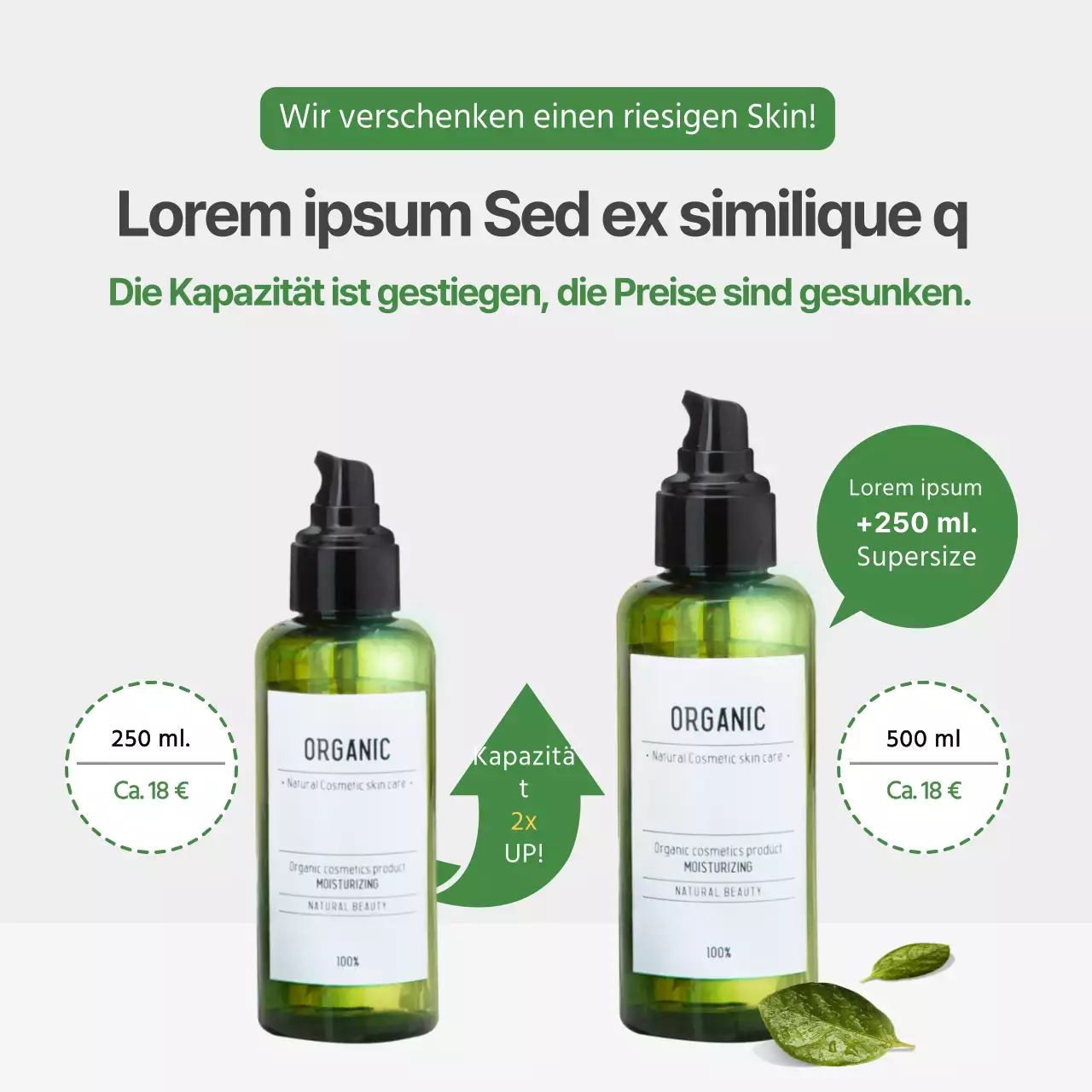 Kosmetika Förderung der Markteinführung von Hautprodukten in großen Mengen