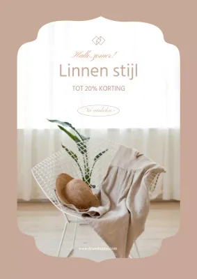 Wit en indigo rozeIngelijste fotoHighlighted linnenModeverkoop