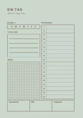 Einfaches Konzept Linienplaner in hellgrün