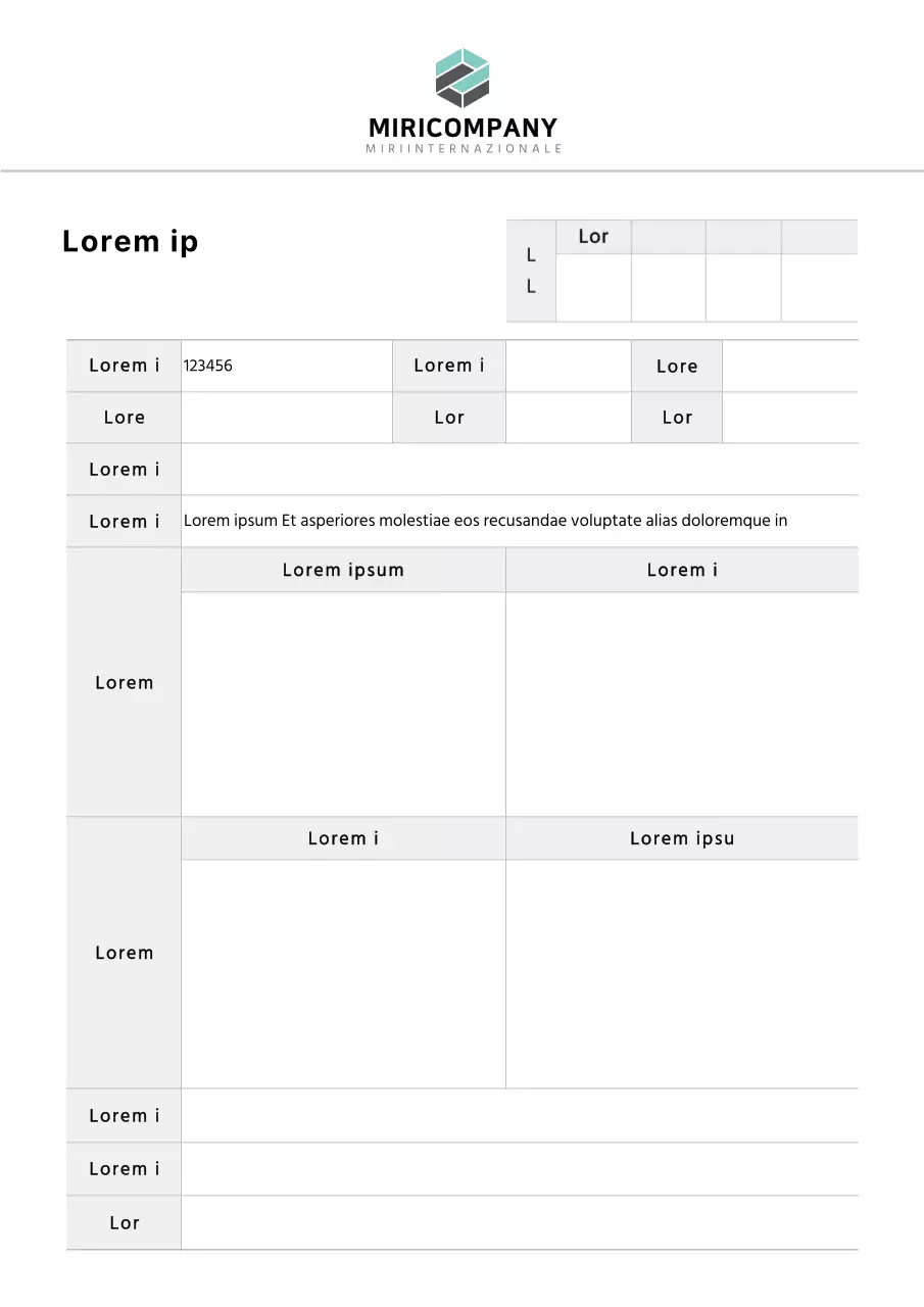 Modello di documentazione per la proposta di miglioramento del logo aziendale semplice