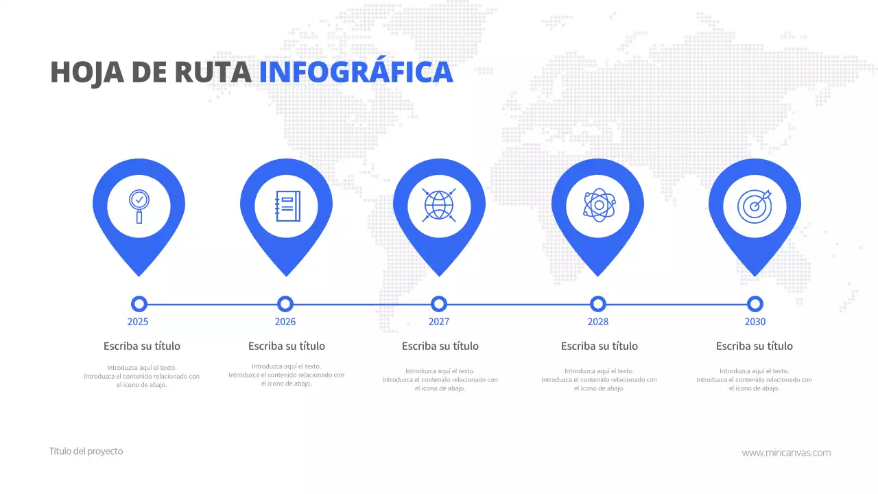 Cronología infográfica de la hoja de ruta empresarial global de Bluetone
