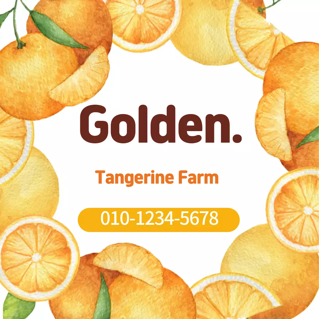 Ilustração laranja aguarela quinta de produtos agrícolas