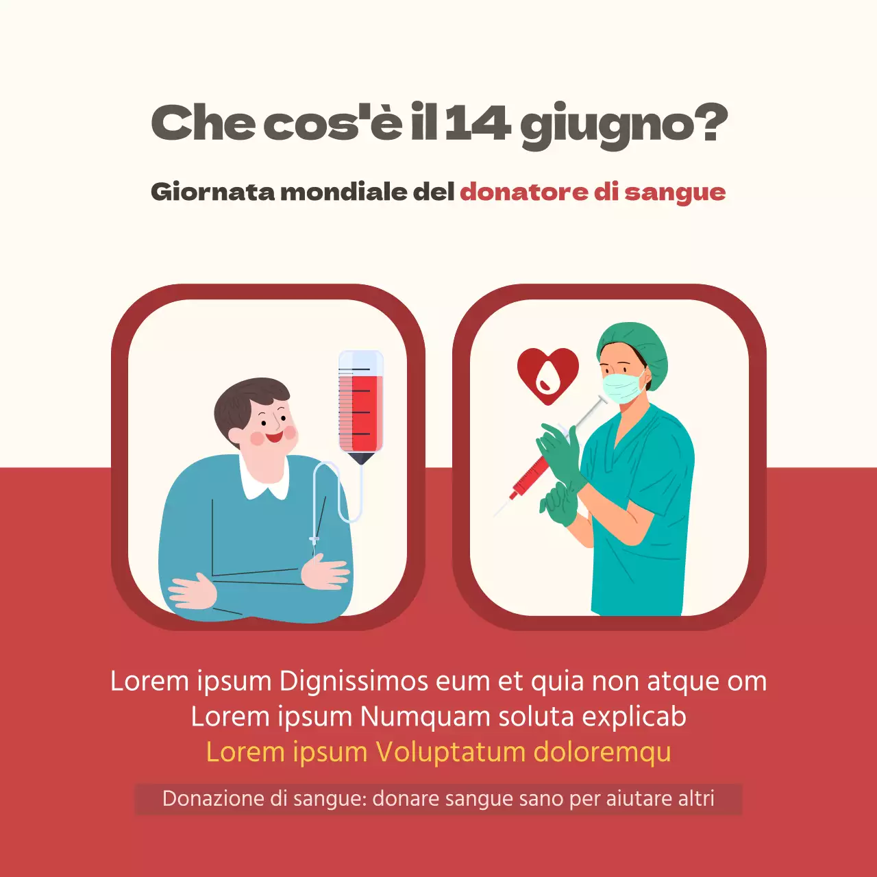 Dooclass Giornata mondiale del donatore di sangue Carta Novità Design