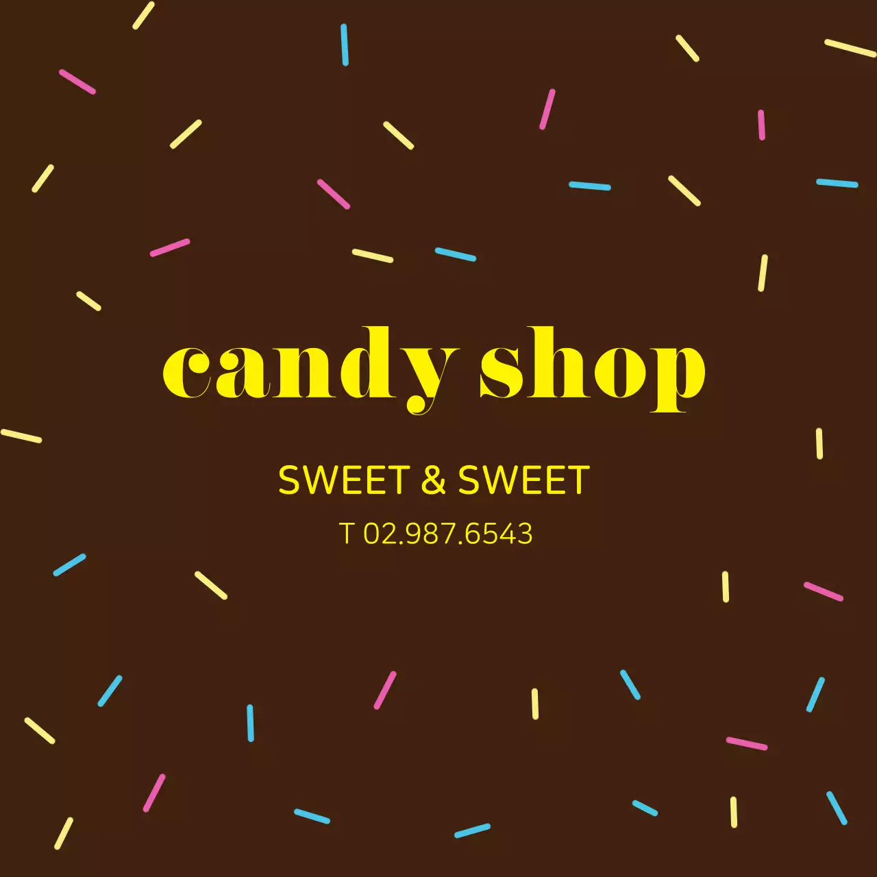 Rótulo de padaria ilustrado com chocolate castanho