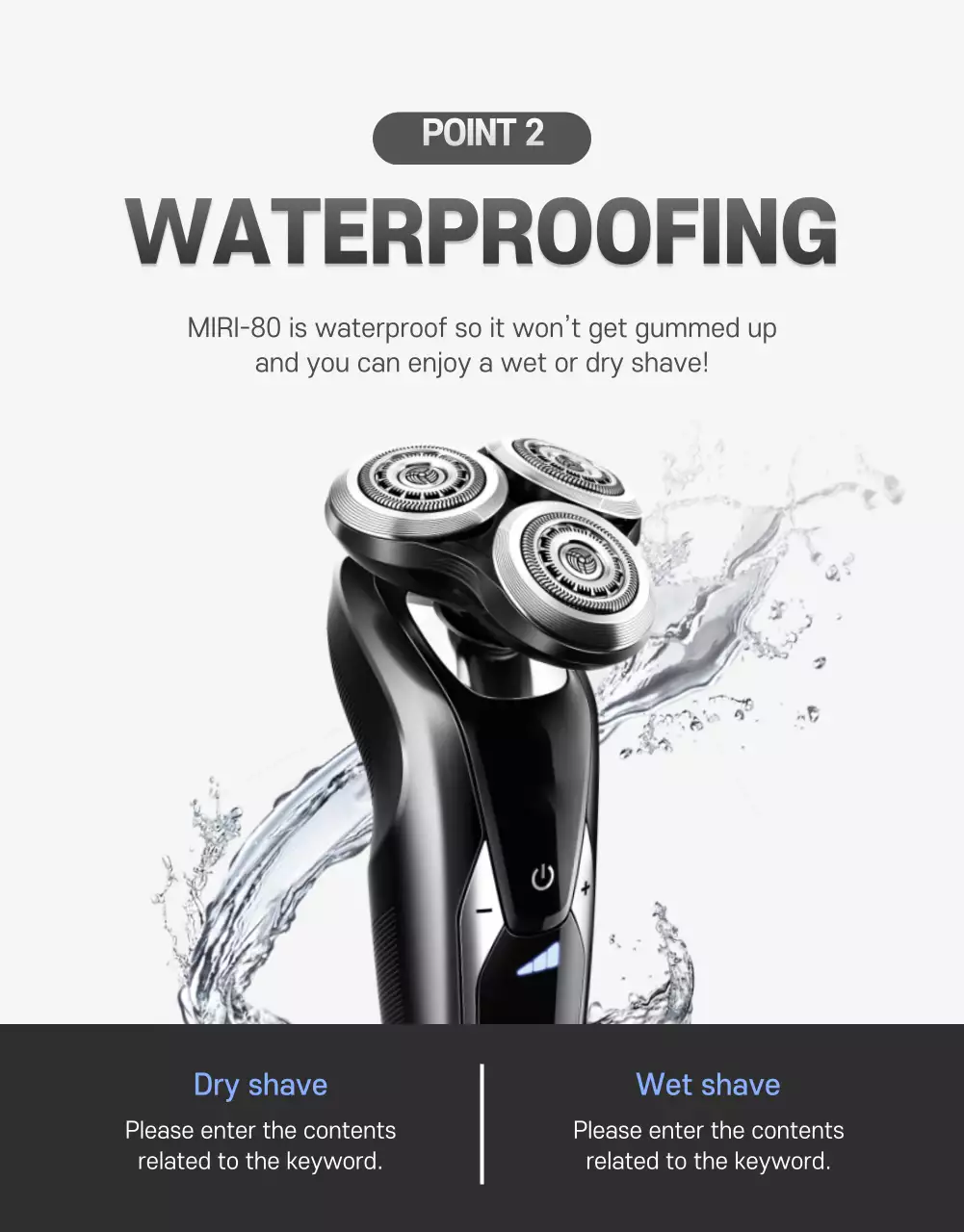 Black Modern Shaver Promotion Poster