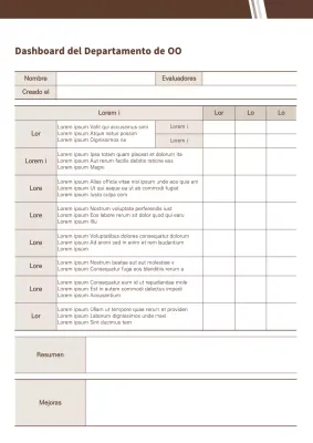 Documentación del Cuadro de mando empresarial de Brown