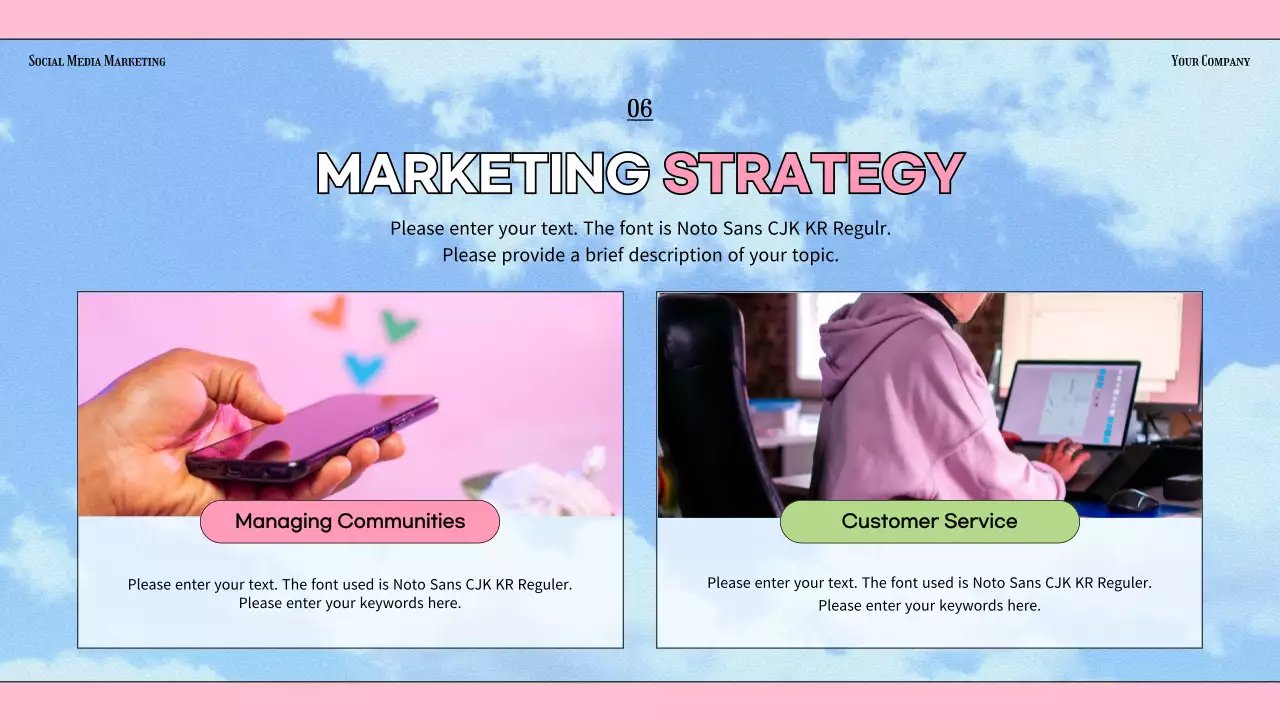 Pink Trendy Marketing Guide Presentation