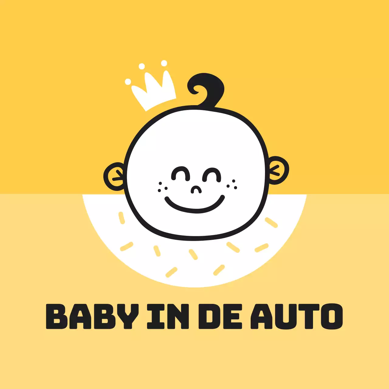 Gele illustratie van een paardrijdend kind