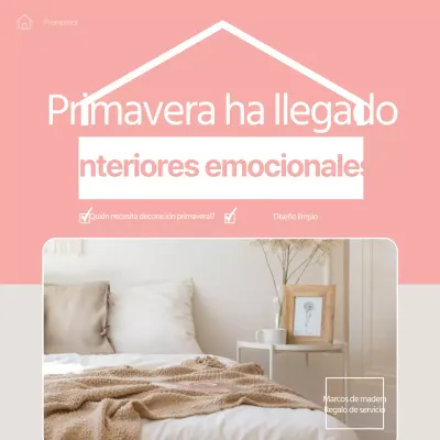 Banner con cama de muelles superior rosa con marco de fotos