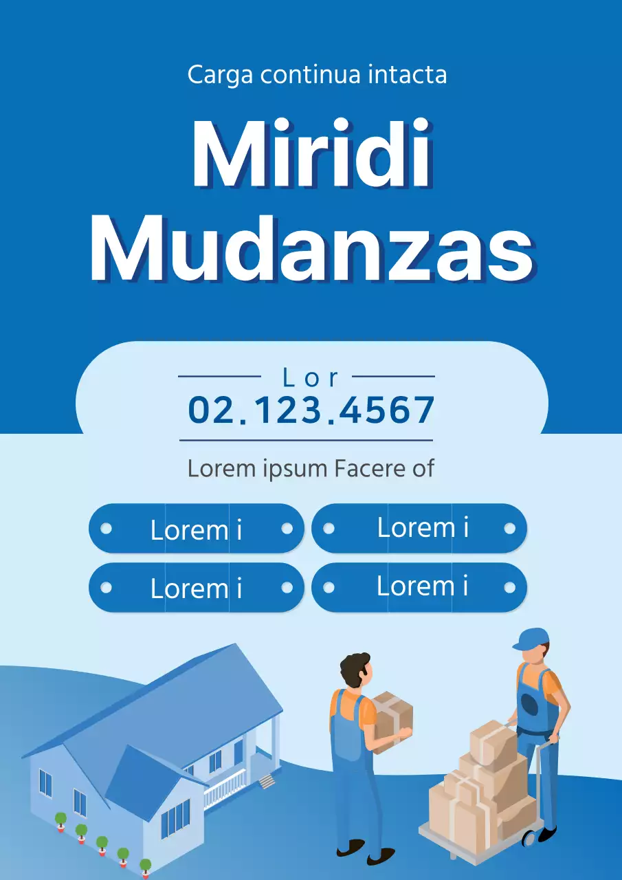 Blue Illustration promueve los servicios de mudanzas limpias