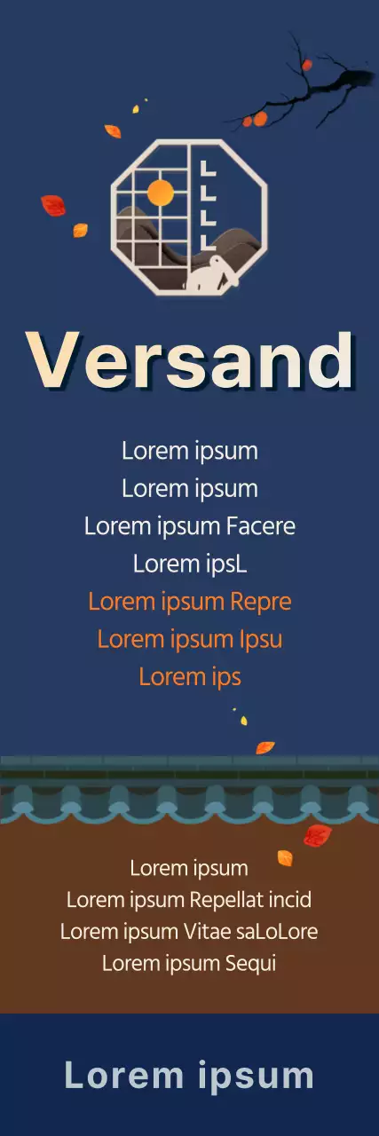 Erntedank-Brief in der Farbe marineblau