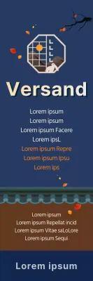 Erntedank-Brief in der Farbe marineblau