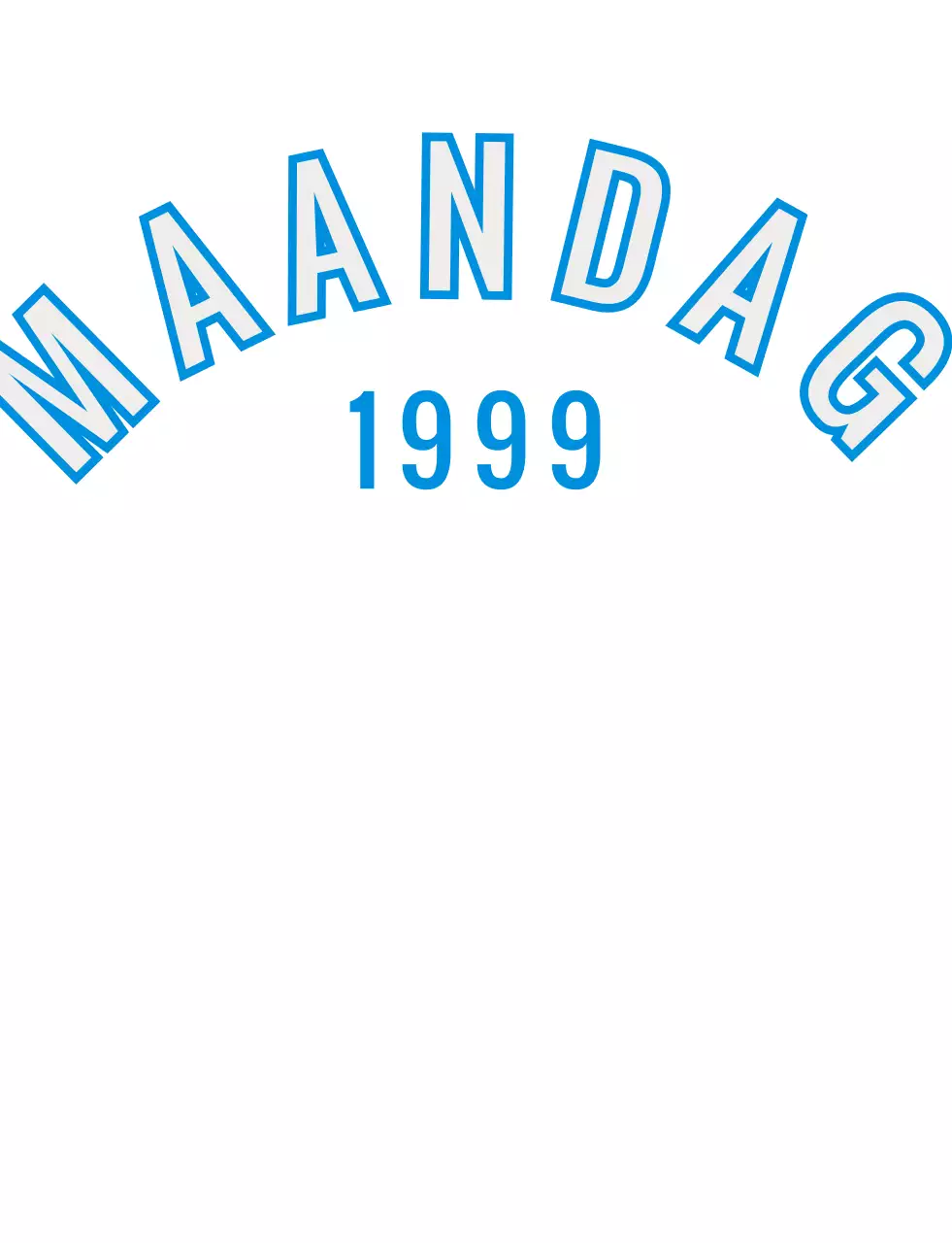 Vintage bloemenillustraties en dag van de week in blauwe letters