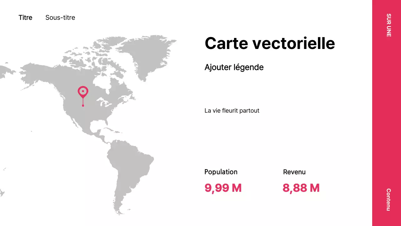 Carte conceptuelle simple en rouge