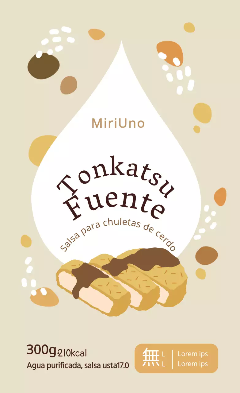 Bonitas pegatinas de salsa marrón para chuletas de cerdo