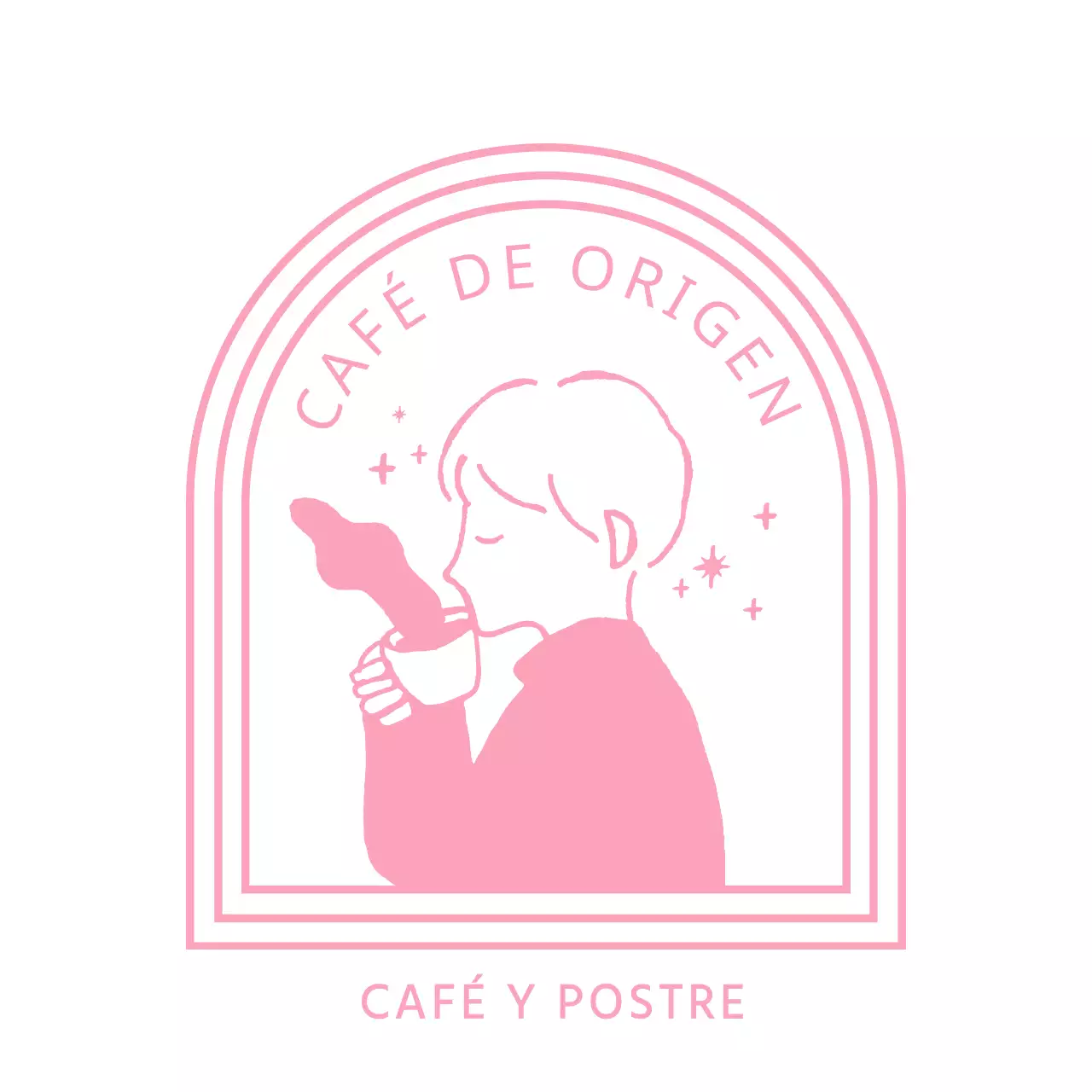 Taza de hielo con logotipo de cafetería ilustrado