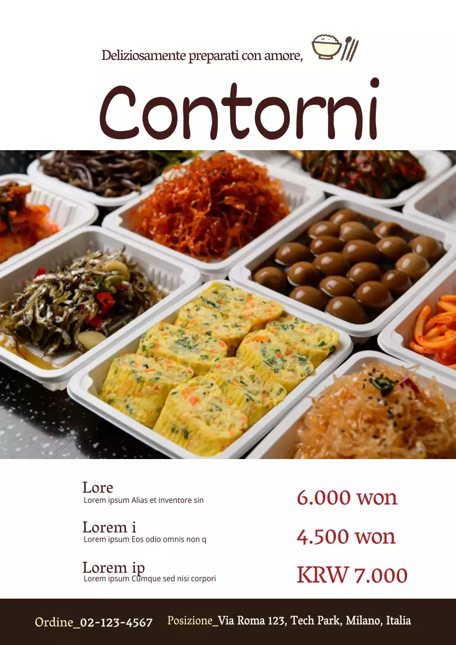 Progettare un semplice menu per massaggi con foto di grandi dimensioni