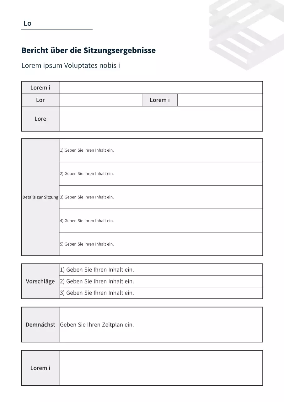 Schwarze, saubere Dokumentation von Sitzungsprotokollen