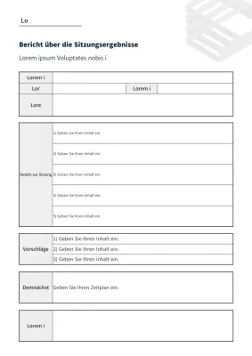 Schwarze, saubere Dokumentation von Sitzungsprotokollen