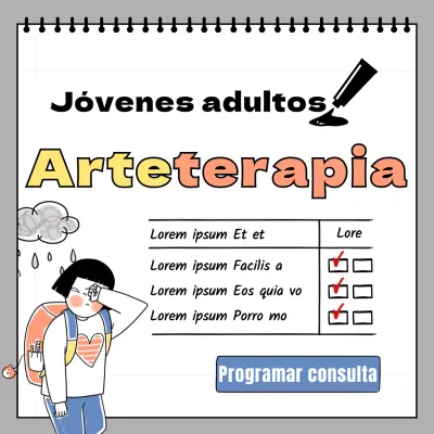 Orientación arteterapéutica para adolescentes con simpáticas ilustraciones