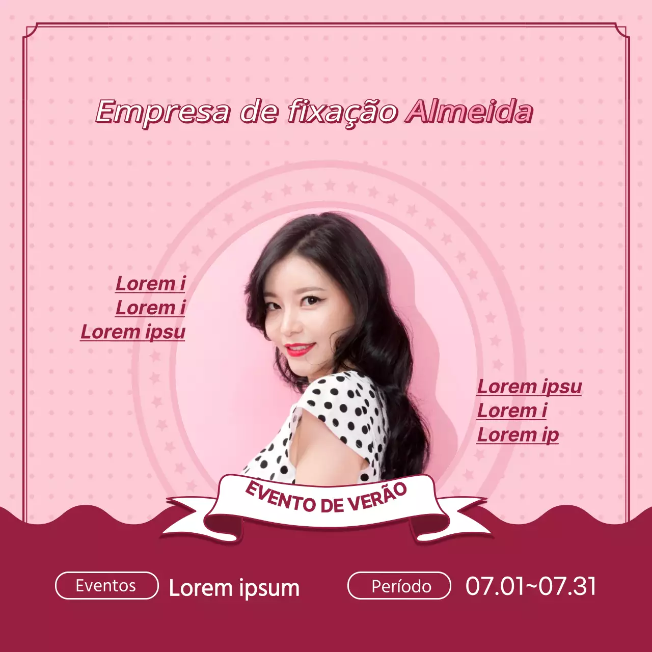 Realçar uma imagem cor-de-rosa, de inspiração retro, para um evento capilar