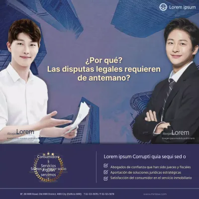 Un bufete sencillo en morado y azul marino Redes sociales