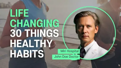 Green Modern Healthy Habits Guide YouTube Thumbnail
