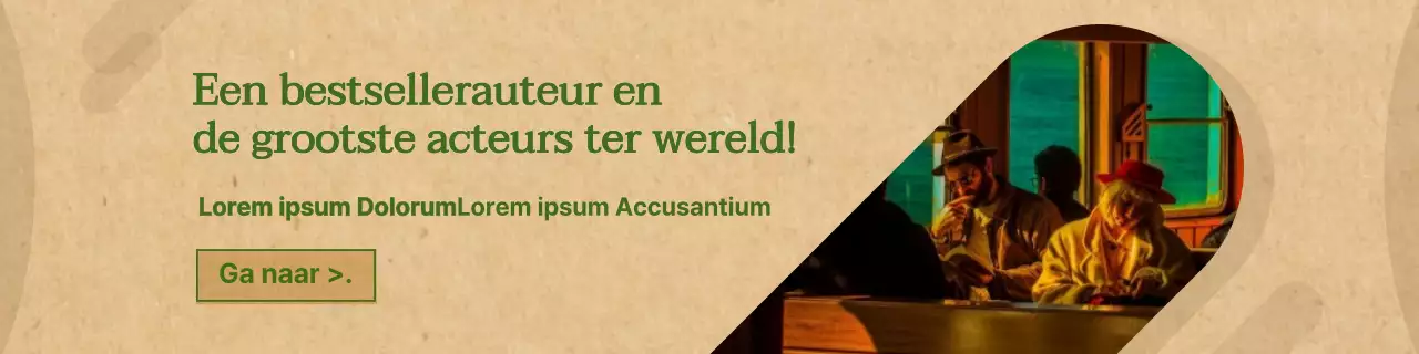 Promoot een groen en bruin papier textuur concept luisterboek