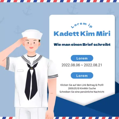 So schreiben Sie einen Navy-Brief in Blautönen
