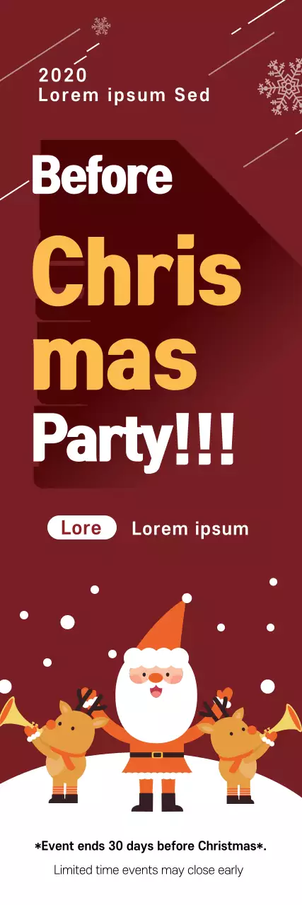 Red Illustration Cute Christmas Event