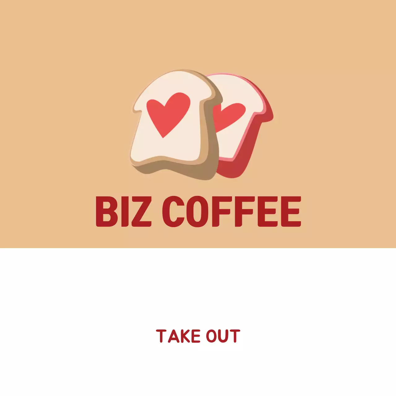 Kafe Ilustrasi Sederhana berwarna krem