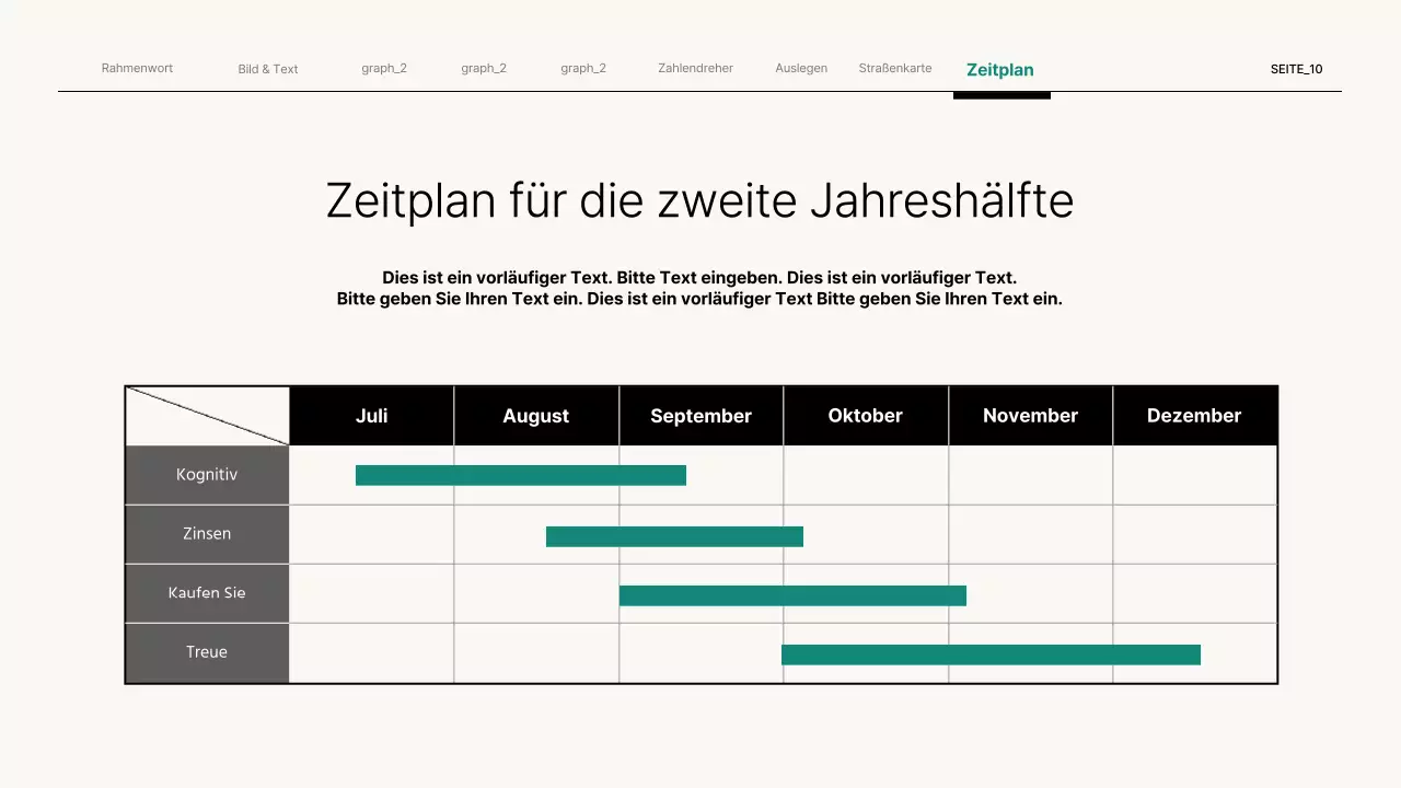 Einfache Geschäftspräsentation in Beige