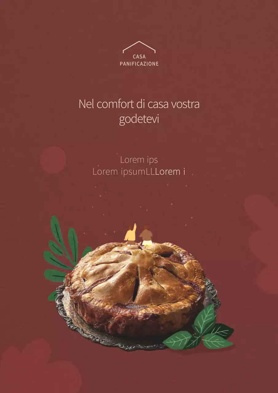 Eventi di panificazione casalinga su sfondo marrone