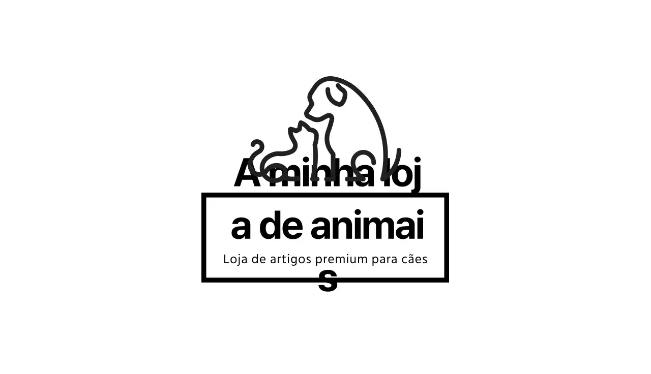 ilustração preta logótipo simples animal pet shop