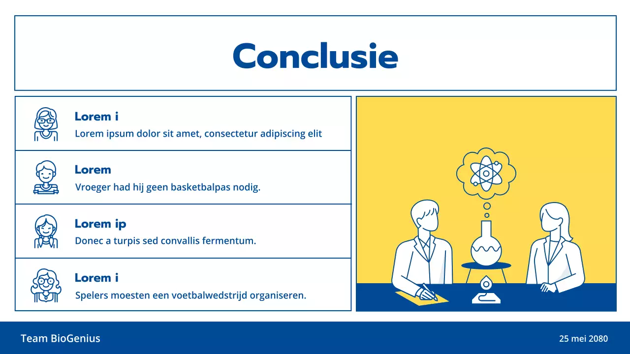 Licht blauwe en gele lijn illustratie schone wetenschap experiment onderwijs klasse presentatie thema