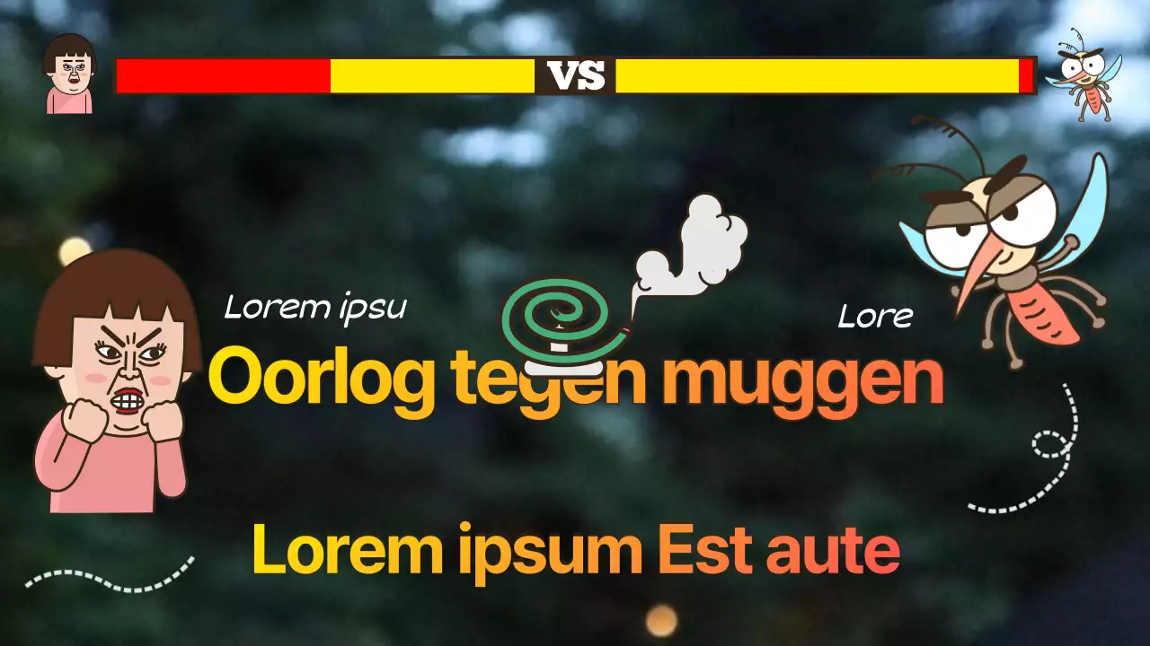 Spelafbeelding in geel en rood Hoe muggen te weren