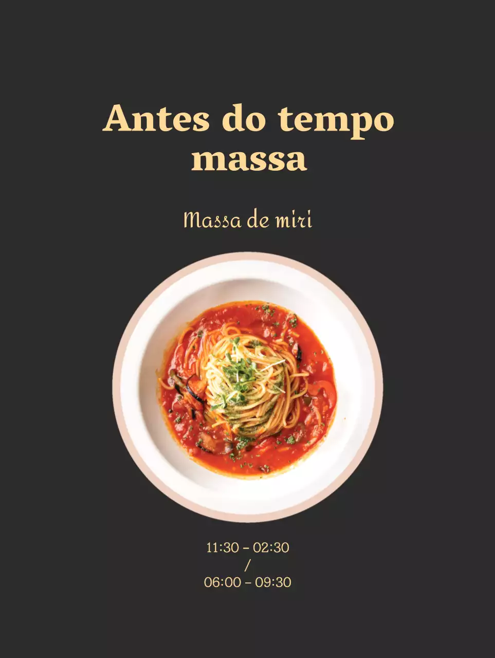 Promover a massa com um fundo cinzento quente calmante