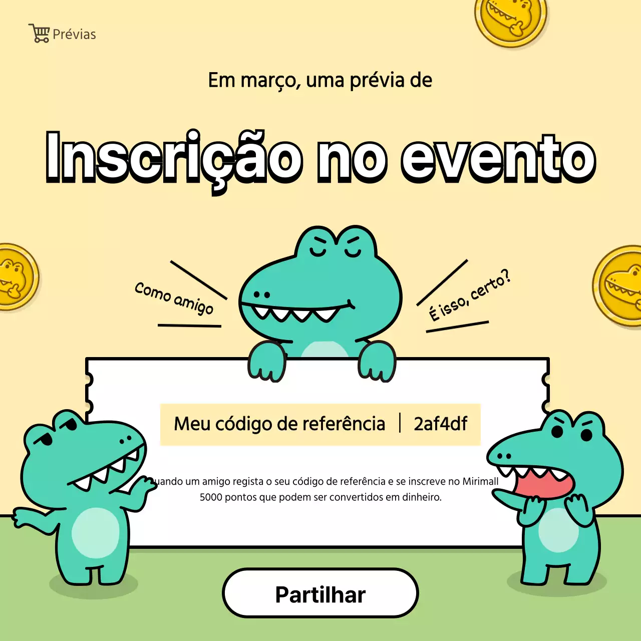 Conceito de ilustração de personagem Ago para inscriçõesEvento recomendado