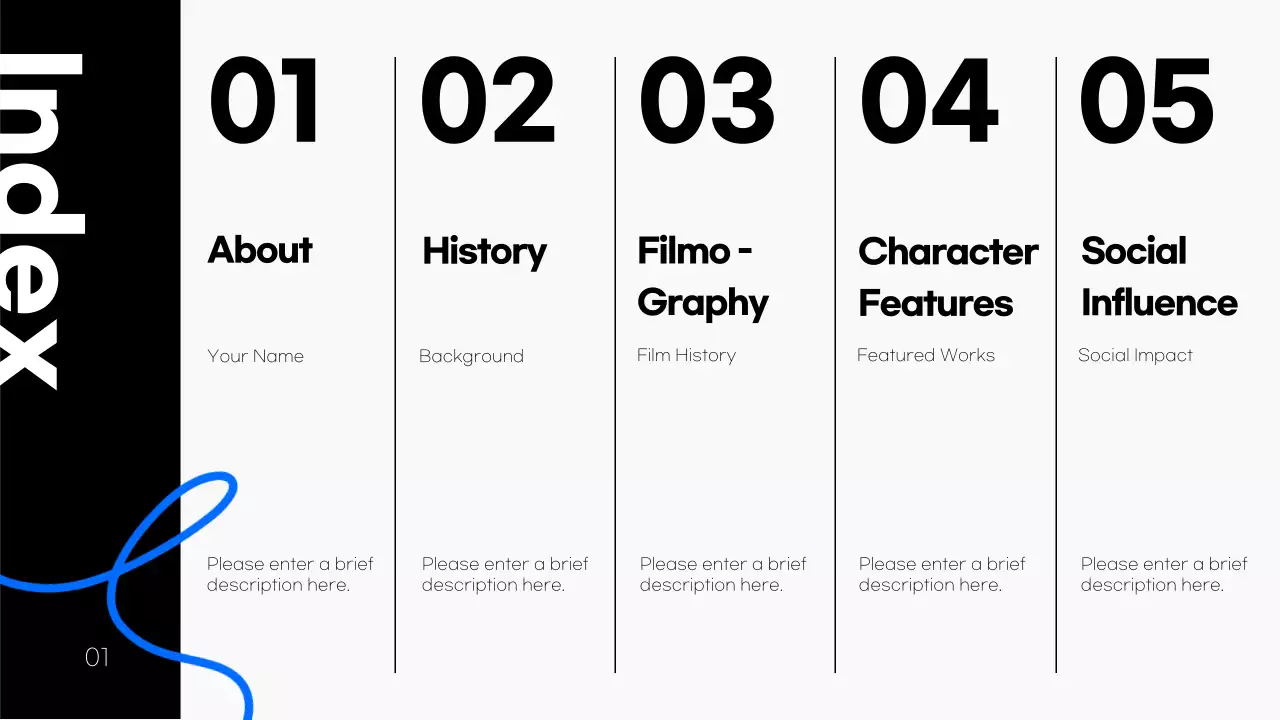 블랙 모던 여배우 프로필 프레젠테이션