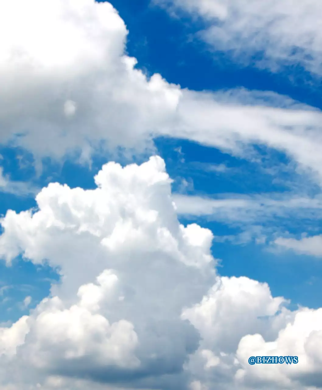 A freshly colored cloud canvas background